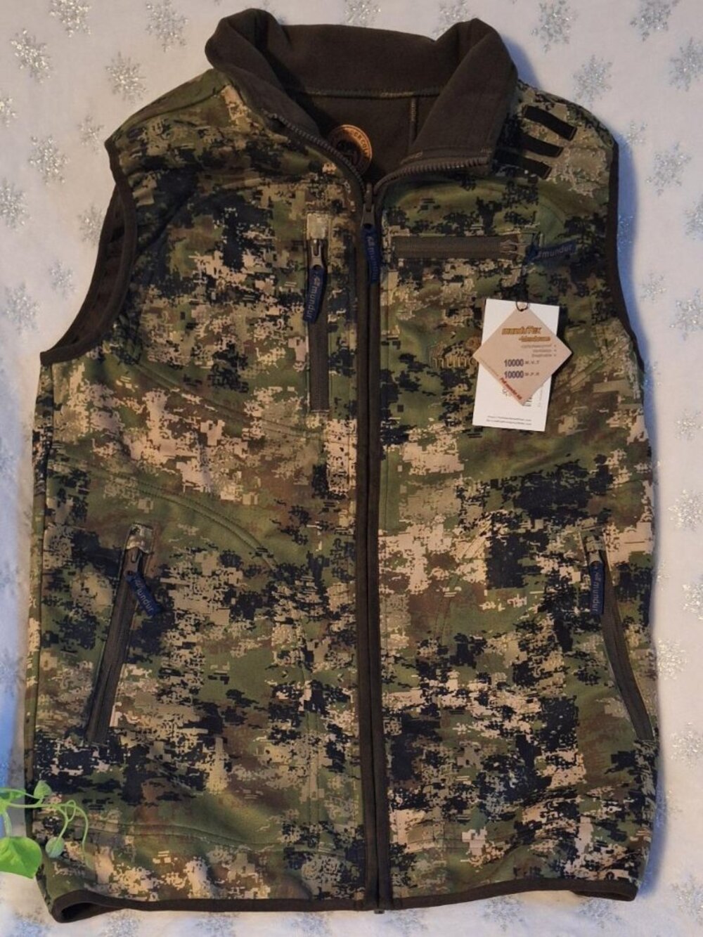 Mundur Hunting Reversible Fleece Vest |NWT |Small Brown/Camo| Windproof - Picture 2 of 9